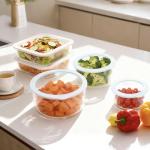 Urban Green Glass Food Container Set with Glass Lid, 5 Pack, Meal Prep Containers with Silicone Framed Airtight Lid, Leakproof, 100% Plastic Free