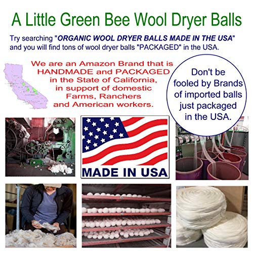 Set of 6 Natural Unscented Wool Dryer Balls