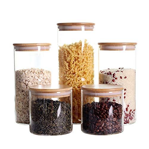 Eco-Friendly Glass Storage Containers with Bamboo Lids
