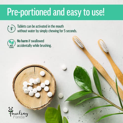 Eco-Friendly Travel Toothpaste Tablets - Mint Flavor