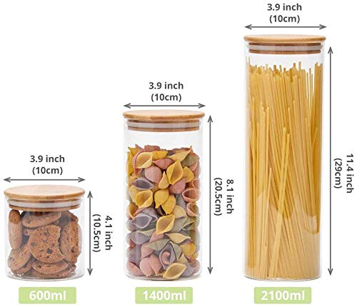 Eco-Friendly Glass Storage Containers with Bamboo Lids