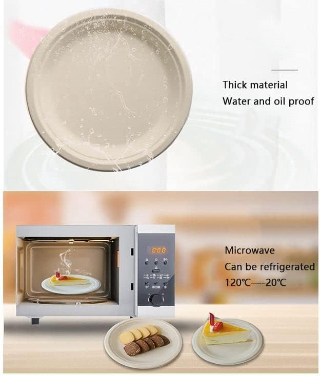 Eco-Friendly Wheat Straw Reusable Plates Set - 8pcs