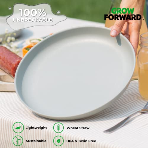 Eco-Friendly Wheat Straw Dinner Plates Set - 8 Pack