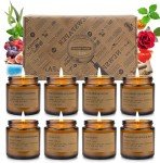 8-Pack Aromatherapy Scented Jar Candles Set