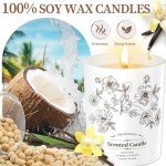 Vanilla Coconut Eco-Friendly Soy Candle, 8 Oz