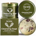 Eco-Friendly Sage Candle for Cleansing & Meditation