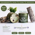 Eco-Friendly Sage Candle for Cleansing & Meditation