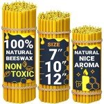 Pure Beeswax Candles - 7” Natural Honey Scent