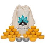Eco-Friendly Pure Beeswax Tea Light Candle Set