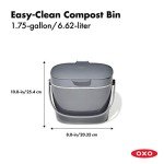 OXO Good Grips Easy-Clean Compost Bin - Charcoal
