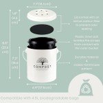 8. 1.3 Gallon Composting Bin for Kitchen Use