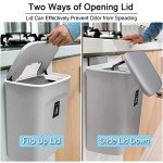 Eco-Friendly 2.4L Kitchen Trash Bin with Lid