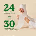 Eco-Friendly Bamboo Toilet Paper – 24 Rolls