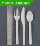 Eco-Friendly 7" Compostable Cutlery Set - 150 Count