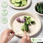 Ecovita Compostable 9” Paper Plates – 150 Pack