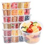 24 Pack Eco-Friendly Deli Containers with Lids