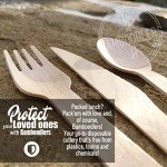 Eco-Friendly Disposable Wooden Cutlery Set - 200 Pack