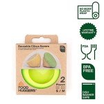 Eco-Friendly Silicone Food Huggers, 2-Pack