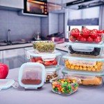 18-Piece Eco-Friendly Glass Food Storage Set