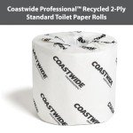Eco-Friendly 2-Ply Recycled Toilet Paper Rolls