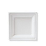 Eco-Friendly 6-Inch Compostable Square Plates - 50 Count