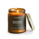 Lavender & Bergamot Soy Candle in Amber Jar