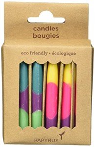 Vibrant Tie Dye Eco-Friendly Birthday Candles (12-Pack)