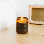 Lavender & Bergamot Soy Candle in Amber Jar