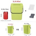 Eco-Friendly Kitchen Compost Bin with Lid, 3L