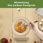 125 Eco-Friendly 7" Compostable Sugarcane Plates