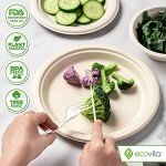 Ecovita 100% Compostable Large Disposable Forks - 500 Count