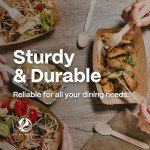 Eco-Friendly Disposable Wooden Cutlery Set, 300 Pieces