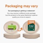 Compostable Oval Paper Plates - 50-Pack 12
