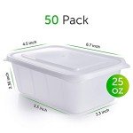50 Pack BPA-Free Meal Prep Containers with Lids