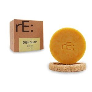 Eco-Friendly Dish Soap Bar with Loofah Holder