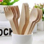 150 Count Eco-Friendly Wooden Cutlery Set