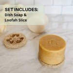 Eco-Friendly Dish Soap Bar with Loofah Holder