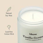 Eco-Friendly Vanilla Coconut Scented Candle Gift Set