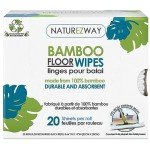 NatureZway Eco-Friendly Bamboo Floor Wipes - 20 Count