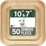 Eco-Friendly Palm Leaf and Bamboo Disposable Plates Set