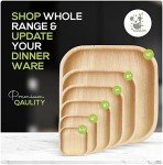 Eco-Friendly Palm Leaf and Bamboo Disposable Plates Set