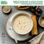 HeloGreen 50 Pack Eco-Friendly Cornstarch Soup Spoons