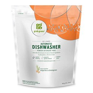Grab Green Dishwashing Pods - Tangerine Lemongrass, 60 Count