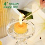 Natural Beeswax Tealight Candles - 12 Pack