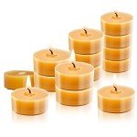 Natural Beeswax Tealight Candles - 12 Pack