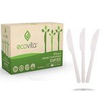 Ecovita Compostable Knives - 140 Eco-Friendly Utensils