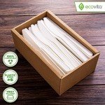 Ecovita Compostable Knives - 140 Eco-Friendly Utensils