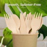 200-Piece Eco-Friendly Wooden Utensil Set