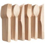200-Piece Eco-Friendly Wooden Utensil Set