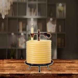 Eco-Friendly 144-Hour Beeswax Candle with Cotton Wick